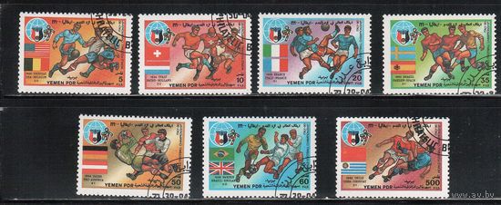 Йемен-1990(Мих.466-472) , гаш. , Спорт,  Футбол,ЧМ по футболу (полная серия)