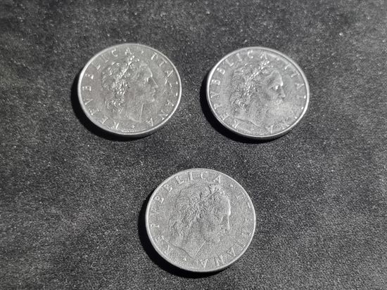 Италия лот монет 3 шт 50 лир 1964, 1973, 1980