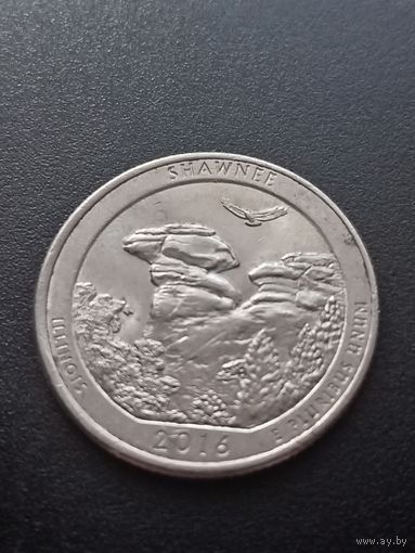 США 25 центов  2016 г. P - Национальный лес Шони