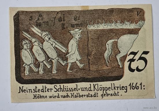 75  пфеннигов  Германия нотгельд