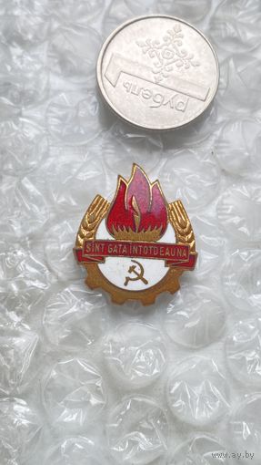 Значок Румыния, пионерия, без замка