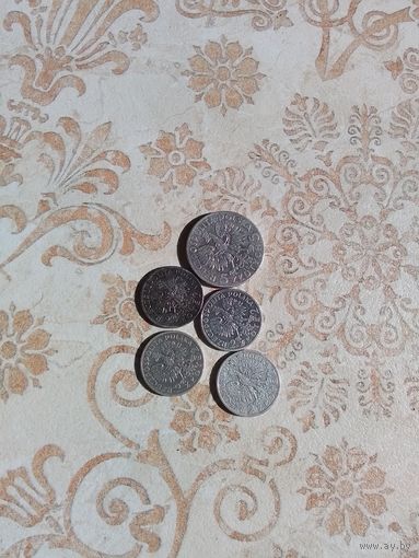 Монеты польши 5 шт.