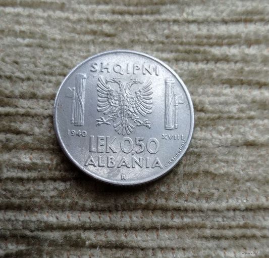 Werty71 Албания 0,5 лека 1940 Муссолини