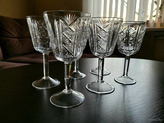 Бокалы на 200 мл, хрусталь, алмазная грань,  6 шт.