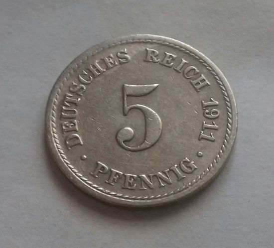 5 пфеннигов, Германия 1911 A