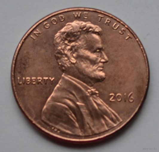 США, 1 цент  2016 г.