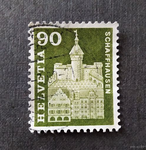 Марка Швейцария 1960 год Города Архитектура