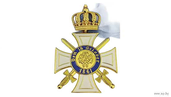 Крест ордена Короны Швеция с мечами и короной - иностранная награда реплика