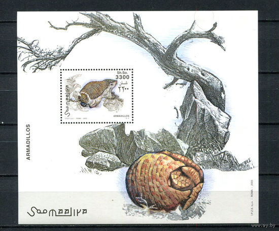 Сомали - 2003 - Броненосцы - 1 блок. MNH.  (Лот 180AX)