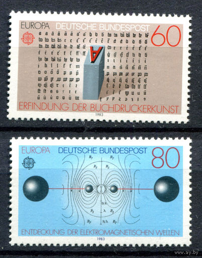 Германия (ФРГ) - 1983г. - Европа - полная серия, MNH с отпечатком [Mi 1175-1176] - 2 марки