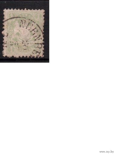 Германия(Бавария)-1870,(Мих.22х) гаш.  , ВЗ - 1х, Герб(1) ,  (кат.=12 е)