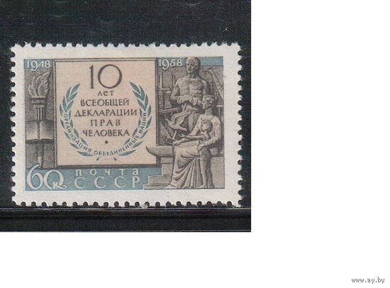 СССР-1958, (Заг.2170) ** , Декларация прав человека(одиночка)