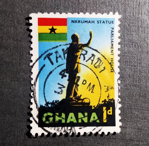 Марка Гана 1959 год Статуя Президента