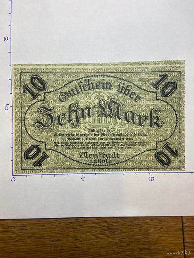 Германия нотгельд 10 марок 1919 г.- Нойштадт - 2001