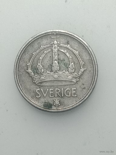 Швеция 10 эре 1950 года . Серебро