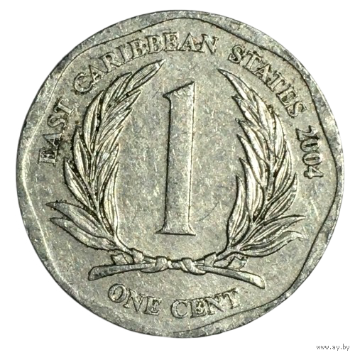 Восточные Карибы 1 цент, 2004