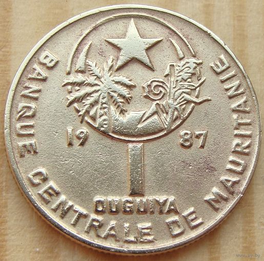 Мавритания. 1 угия 1987 год   KM#6  Редкий год!!!
