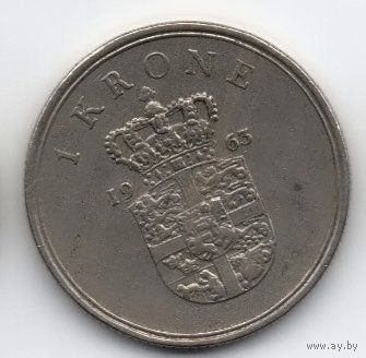 КОРОЛЕВСТВО ДАНИЯ 1 КРОНА 1963