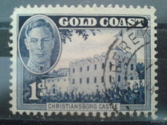 Золотой берег, колония Англии, 1948. Стандарт. Король Георг VI. 1d