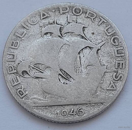 Португалия 2,5 эскудо 1946 года серебро.