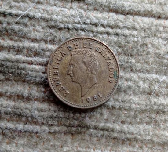 Werty71 Сальвадор 1 сентаво 1981