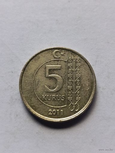 Турция. 5 Куруш 2011 года. (4).