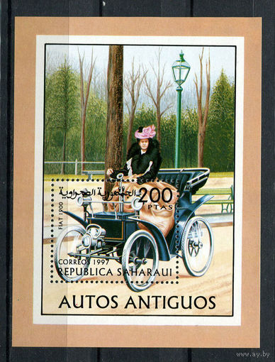 Сахара - 1997 - Старинные автомобили. Фиат - 1900 - 1 блок. MNH.