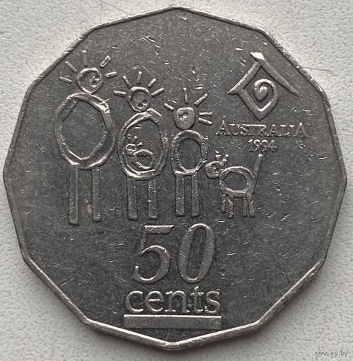 Австралия 50 центов 1994 г. Международный год семьи