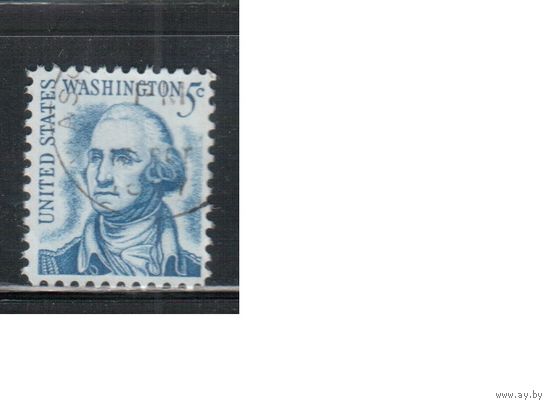 США-1966, (Мих.895) , гаш. , Стандарт, Вашингтон(одиночка),