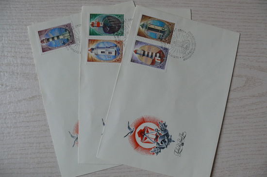 1984, КПД, СССР, полный комплект 5 марок на 3-х конвертах; СГ-Москва; Бронфенбренер Ю., Маяки дальневосточных морей СССР.