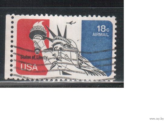 США-1974, (Мих.1130) , гаш. ,  Авиапочта, Стандарт,  Статуя Свободы (одиночка)