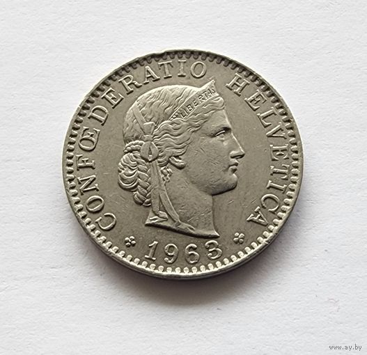 Швейцария 20 раппенов, 1963