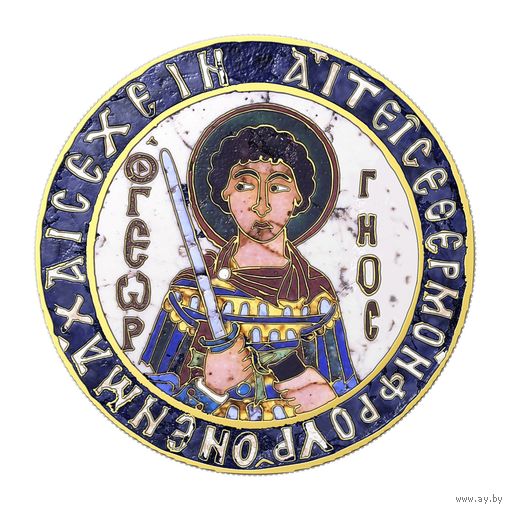 Ниуэ 5 долларов 2015г. "Святой Георгий". Монета в капсуле; шикарном деревянном подарочном футляре; номерной сертификат; коробка. СЕРЕБРО 50гр.