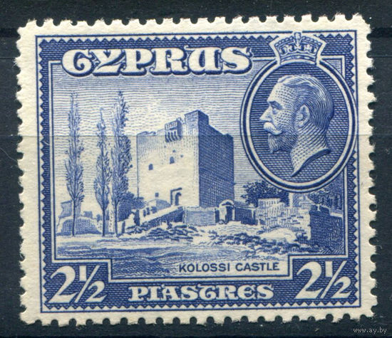 Британские колонии - Кипр - 1934г. - ландшафты, архитектура, 2 1/2 Pia - 1 марка - чистая, без клея [Mi 123]. #4-B6-104-A-2