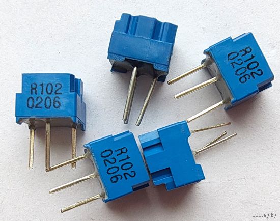 1 кОм ((Цена за 5 шт)) 102 потенциометр. подстроечный резистор, переменный 1к 1ком