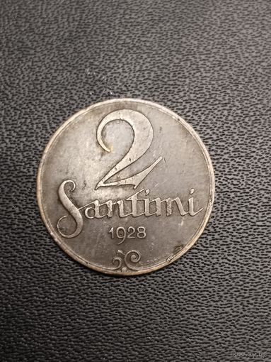 2 сантима 1928. Хорошее состояние! С 1 рубля