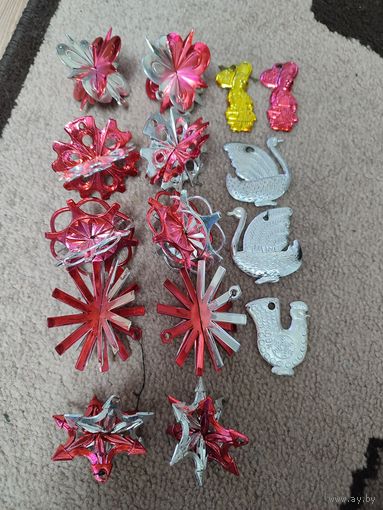 Ёлочные игрушки ссср пластик