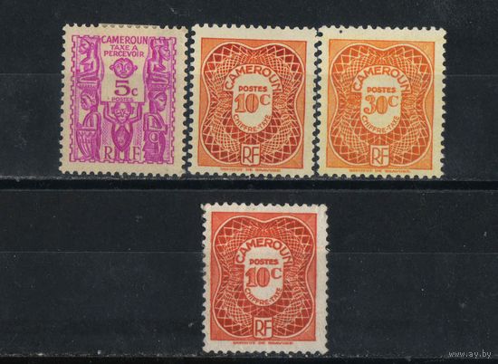 Fr Колонии Камерун Налоговые 1939-47 Народное творчество Номиналы #14,25,26**