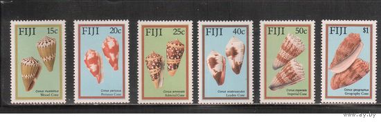 Фиджи-1987(Мих.559-564) , ** , Морская  Фауна,   Раковины (полная серия)