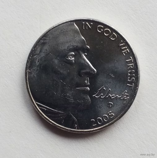 США. 5 центов 2005 г. D