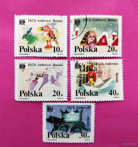 Польша. Сказки. ( 5 марок ) 1987 года. 10-16.
