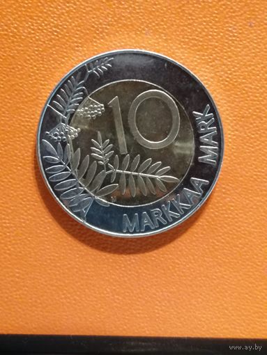 Финляндия, 10 марок 1995 год, Вступление Финляндии в Европейский союз, KM# 76