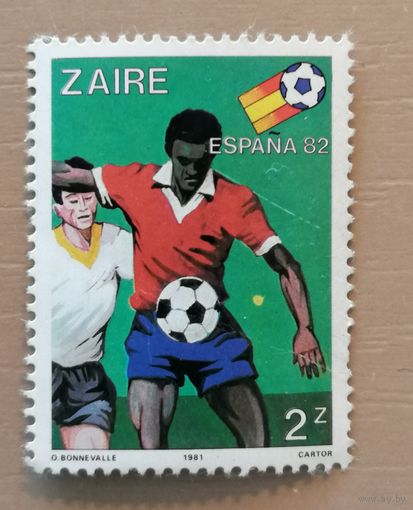 Марка Заир, Конго, ЧМ-82 по футболу Испания 1981 г,
