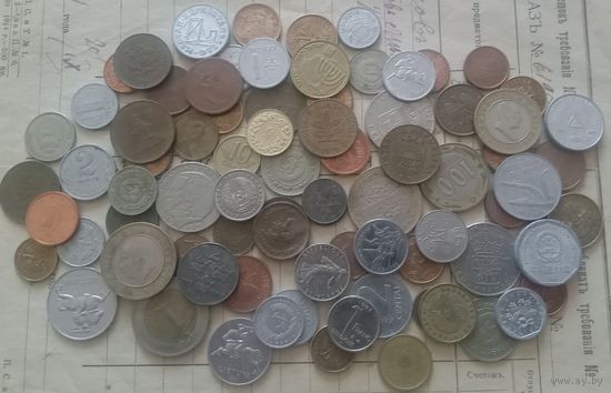 С РУБЛЯ! 80 монет. Микс, без СССР, УК, РФ.