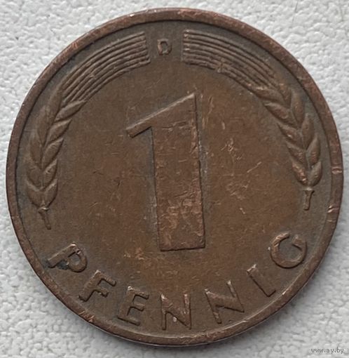 Германия 1 пфенниг 1949 г. D