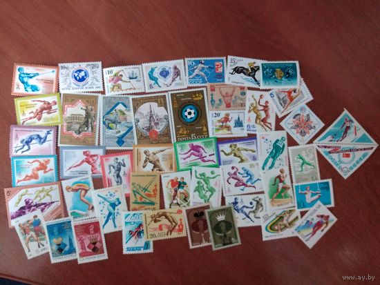 СПОРТ (46 чистых марок СССР)