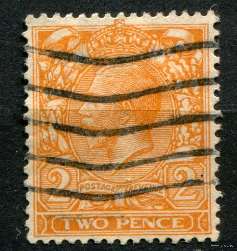 Великобритания - 1912/21г. - король Георг V, 2 P - 1 марка - гашёная. Без МЦ!