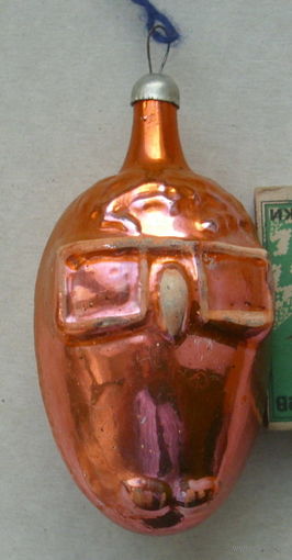 Ёлочная игрушка. Сова в очках. Д-48.