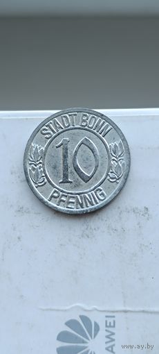 10 пфеннигов 1920 года (нотгельды) Германия Бонн. 12