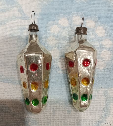 Елочные игрушки стекло, светофор, амальгама